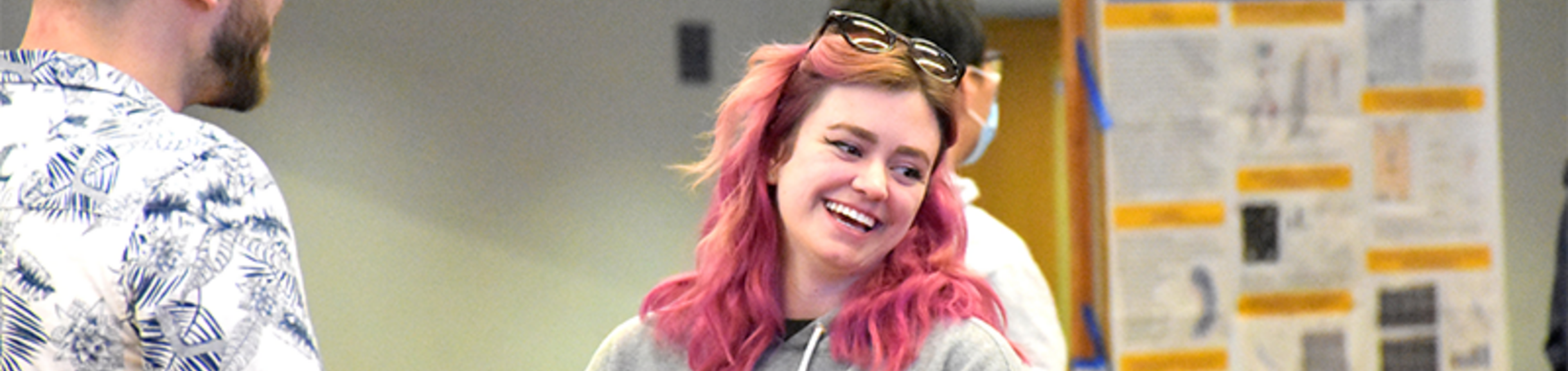 students laughing