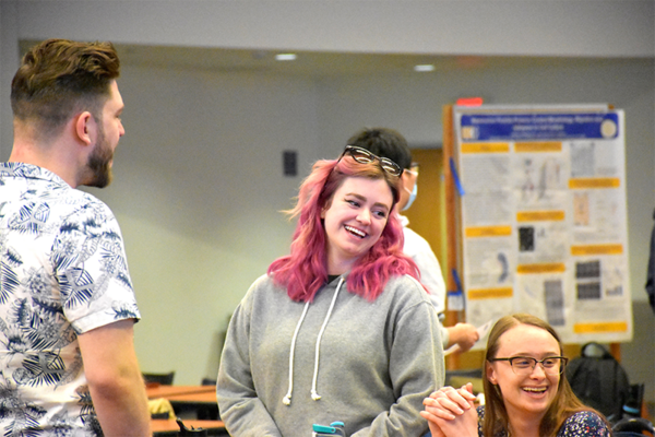 students laughing